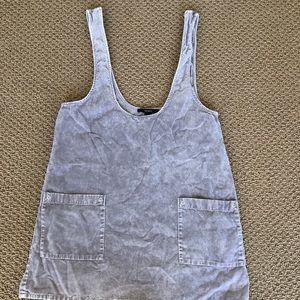 Gray Corduroy Forever 21 Overall Dress